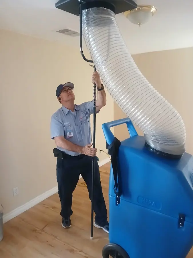 Mini Split Installation technician using HEPA equipment in Nevada